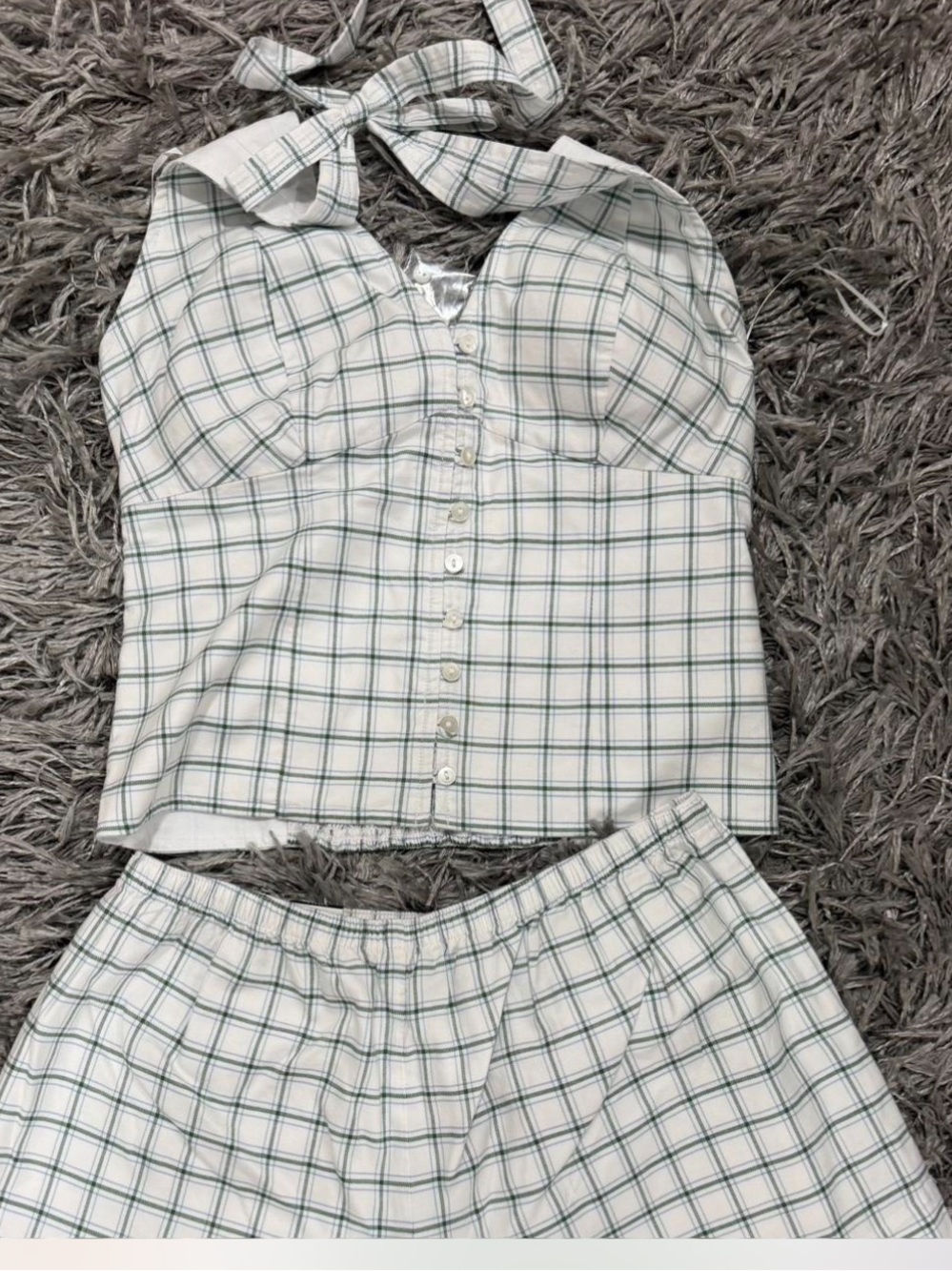 New with tags Abercrombie button front halter top and shorts set